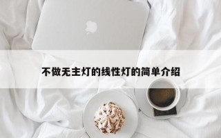 不做无主灯的线性灯的简单介绍