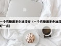 一个衣柜用多少油漆好（一个衣柜用多少油漆好一点）